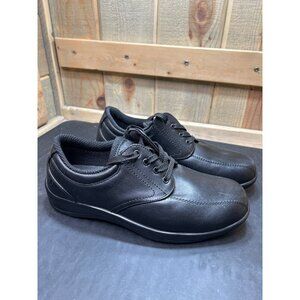 OrthoFeet Womens Black Comfort Walking Shoes Size 8.5 Medium